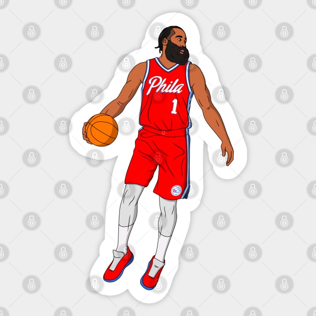 James Harden - Philadelphia Basketball Sticker by sportsign